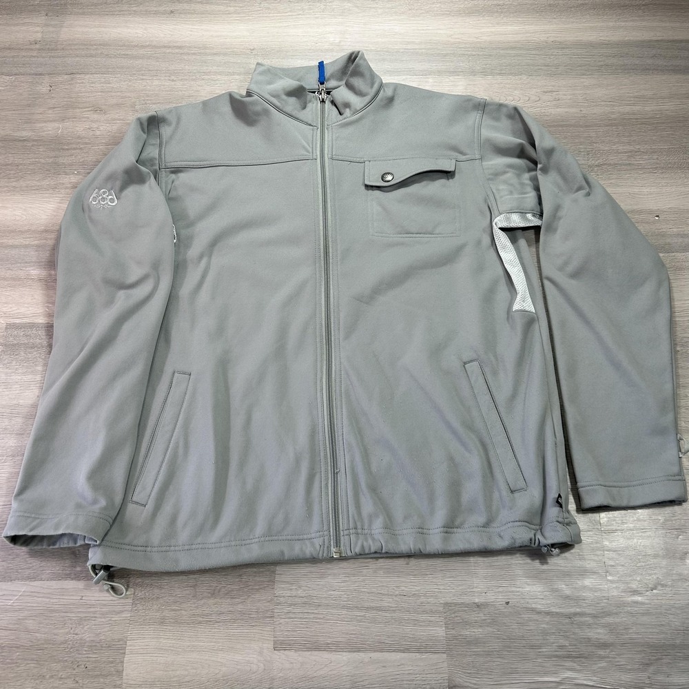 686 Jacket Mens Medium Gray Softshell Full Zip Fleece Lined Ski Snowboard